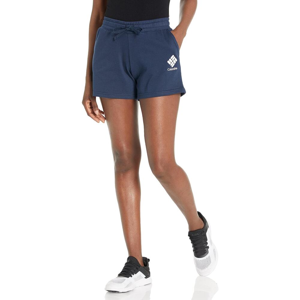 Columbia Women Trek French Terry Short Collegiate Navy/White Size XXL